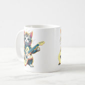Mug Cat Guitar Music Playing Litten Instrument Funny C (Devant gauche)