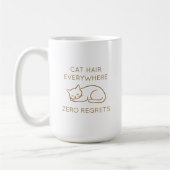 Mug Cat hair everywhere zero regrets (Gauche)