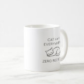 Mug Cat hair everywhere zero regrets (Devant droit)