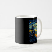 Mug Cat Halloween Van Gogh Starry Night Pumpkin Men Wo (Devant droit)