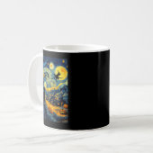 Mug Cat Halloween Van Gogh Starry Night Pumpkin Men Wo (Devant gauche)