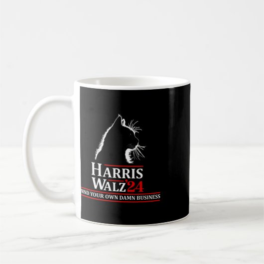 Mug Cat Harris Walz 2024 Kamala Harris 2024 Tim Walz 2 (Gauche)