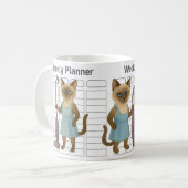 Mug Cat Housewife weekly planner (Devant gauche)
