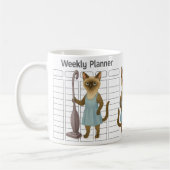 Mug Cat Housewife weekly planner (Gauche)