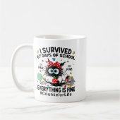 Mug Cat I Survived 67 Days Of School I'm Fine Counselo (Gauche)