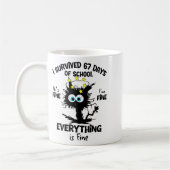 Mug Cat I Survived 67 Days Of School Teachers Students (Gauche)