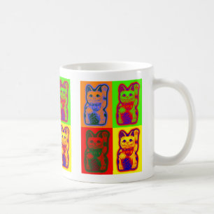 Mug CAT JAPONAIS Maneki Neko d'argent