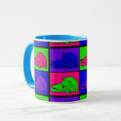 MUG CAT LÉCHANT L'ART DE POP DE BOUT (Devant gauche)