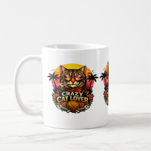 Mug Cat Lover Vibes – Cute Cat Design . (Gauche)