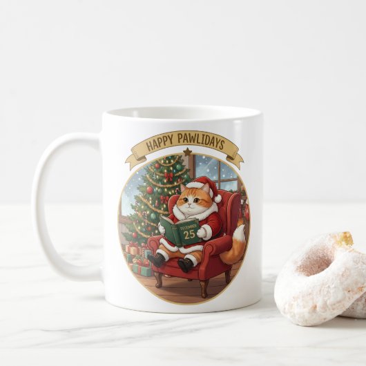 Mug Cat Lovers Gift For Christmas (Avec donut)