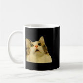 Mug Cat Meme Shock Cat Face Funny Meme Cat Silly Gift  (Gauche)