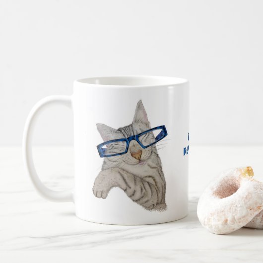 Mug Cat mignon dans les spécifications Penser Citation (Avec donut)