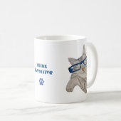 Mug Cat mignon dans les spécifications Penser Citation (Devant droit)