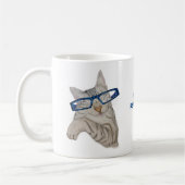 Mug Cat mignon dans les spécifications Penser Citation (Gauche)