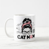 Mug "Cat Mom" Funny Cute Cat Lover Women (Gauche)