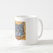 Mug Cat mustache (Devant droit)