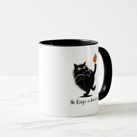 Mug Cat No Kings In America We The People Political (Devant droit)