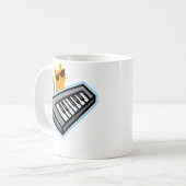 Mug Cat Piano Cute Kitty Playing Music Keyboard (Devant gauche)