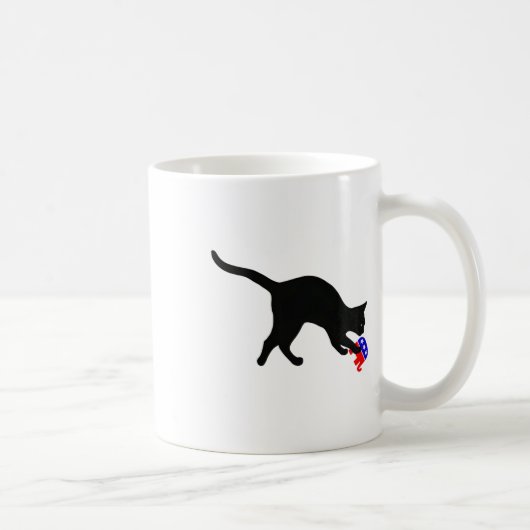 Mug Cat Poncing Sur Gop Elephant Funny Democat (Droite)