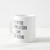 Mug Cat Population Meilleur Ami Drôle Citation (Devant gauche)