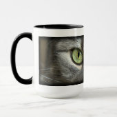 Mug Cat Portrait with Striking Green Eyes (Gauche)