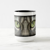 Mug Cat Portrait with Striking Green Eyes (Centre)