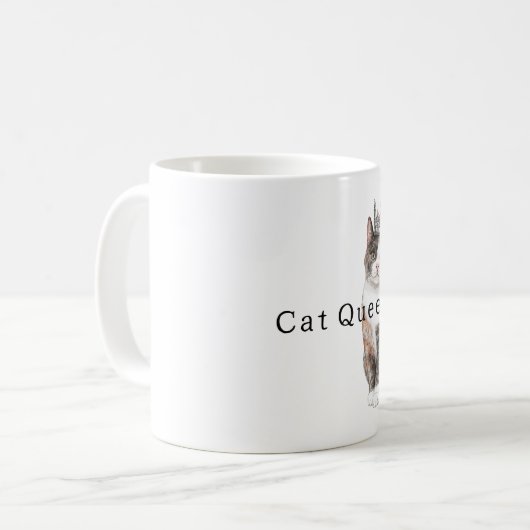 Mug Cat Queen with Crown (Devant gauche)