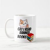 Mug Cat Read Banned Books (Gauche)