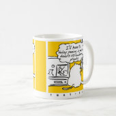 Mug Cat regarde un match de football télévisé (Devant droit)