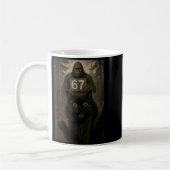 Mug Cat Selfie 67 Meme Six Seven Funny Bigfoot  (Gauche)