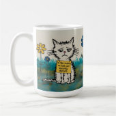 Mug Cat Shame Sign Drôle Phrase Cute Cartoon (Gauche)