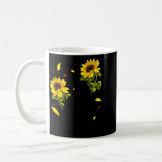 Mug Cat Sunflower Christmas Tree Sun Flower Cat Lover (Gauche)