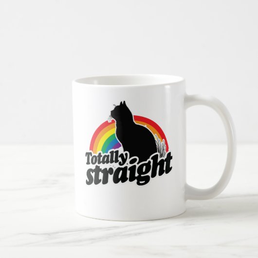 MUG CAT TOTALEMENT DROIT - BLANC - BLANC - .PNG (Droite)