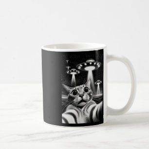 Mug Cat Ufo Funny Invasion Mème Retro Alien Cat Ufo Se