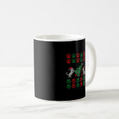 Mug Cat Ugly Sweater Pattern Christmas Knitting  (Devant droit)