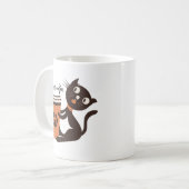 Mug Cat veut du café drôle (Devant gauche)
