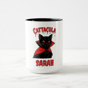 Mug Catacula Chat Vampire Noir Halloween Tri-Blend Shi