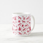 Mug Catahoula Leopard Chien Design de Noël (Devant droit)