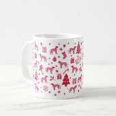 Mug Catahoula Leopard Chien Design de Noël (Devant gauche)