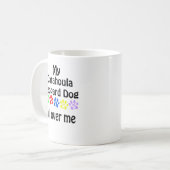 Mug Catahoula Leopard Dog Walks Design (Devant gauche)