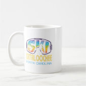 Mug Catalogage de ski Caroline du Nord Vacances de ski (Gauche)