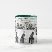 Mug Catastrophe de Noël de chats par Louis Wain (Centre)