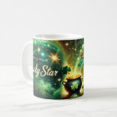 Mug Catch Your Lucky Star Celestial Green Gold (Devant gauche)