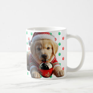 Mug Catchy Père Noël le Noël des Golden Retriever