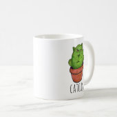 Mug Catcus Pet Cactus Dessin de chat (Devant droit)
