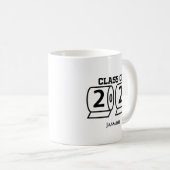 Mug Catégorie de 2020 Papier toilette Graduation Nom d (Devant droit)