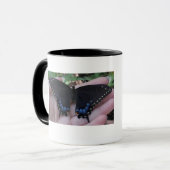 Mug Caterpillar Noir/Papillon-mug (Devant gauche)