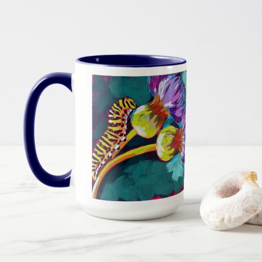 Mug Caterpillar Painting - Gift for Insect Lovers (Avec donut)