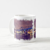 Mug Cathédrale Saint-Paul par peinture de nuit (Devant gauche)