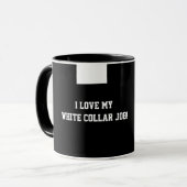 Mug Catholique prêtre Noir Clergé Collar Religieux (Devant gauche)